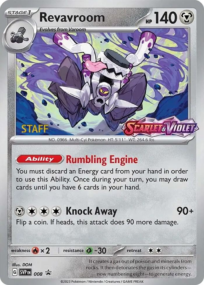 Revavroom Prerelease Staff 008 (SV: Scarlet & Violet Promo Cards)  - Holofoil | Good Games Adelaide SA