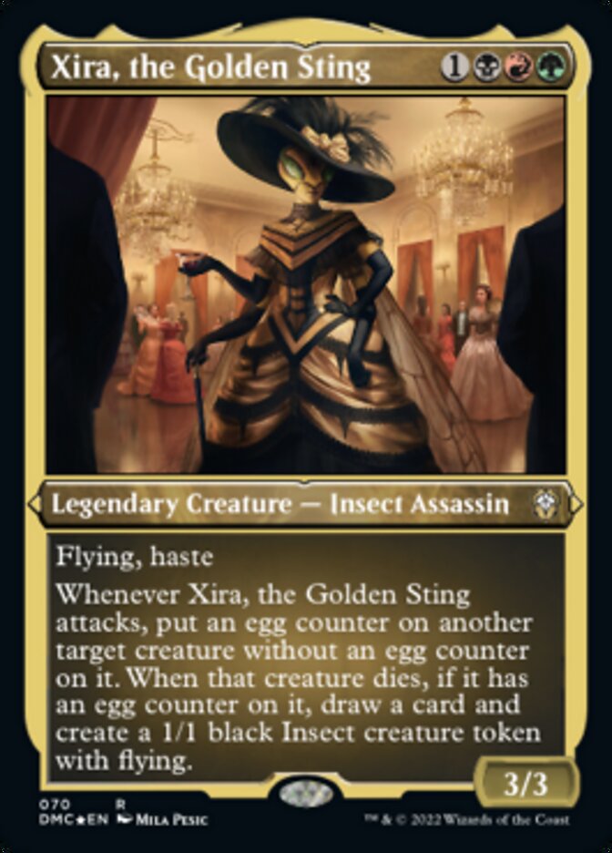Xira, the Golden Sting (Foil Etched) [Dominaria United Commander] | Good Games Adelaide SA