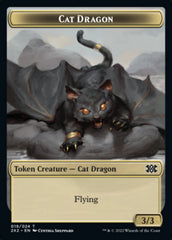 Cat Dragon // Soldier Double-sided Token [Double Masters 2022 Tokens] | Good Games Adelaide SA