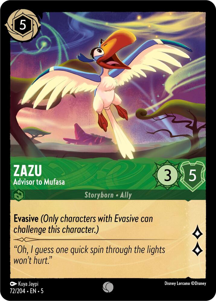 Zazu Advisor to Mufasa 72/204 (Shimmering Skies)  - Cold Foil | Good Games Adelaide SA
