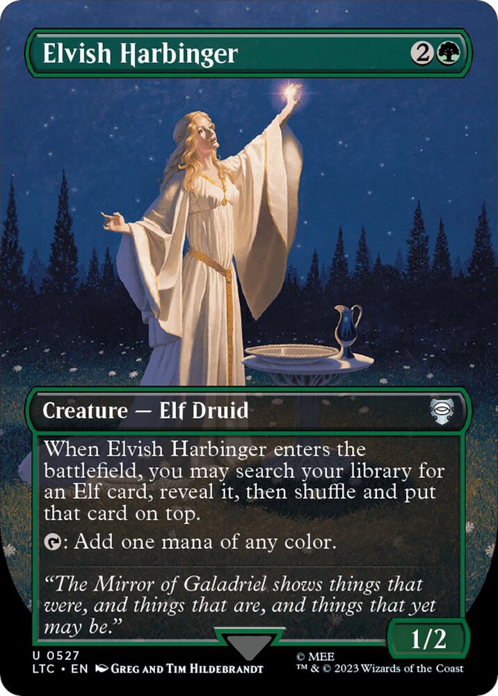 Elvish Harbinger 527 (Commander: The Lord of the Rings: Tales of Middle-earth)  - Borderless | Good Games Adelaide SA