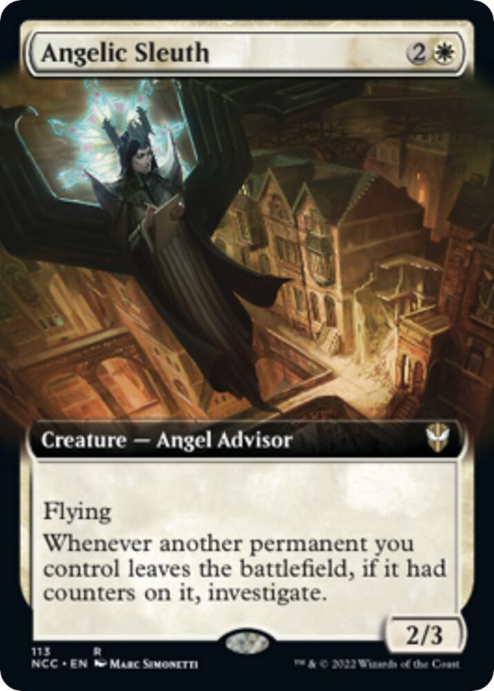 Angelic Sleuth Extended Art 113 (Commander: Streets of New Capenna)  | Good Games Adelaide SA