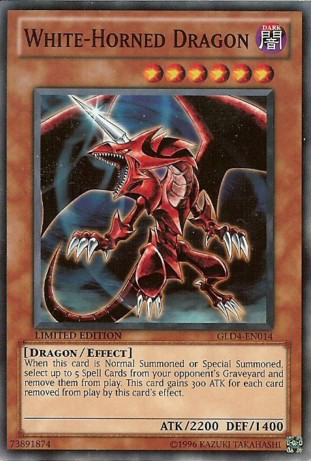 White-Horned Dragon [GLD4-EN014] Common | Good Games Adelaide SA