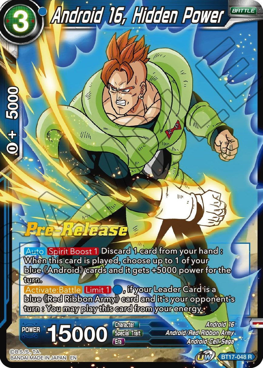 Android 16, Hidden Power (BT17-048) [Ultimate Squad Prerelease Promos] | Good Games Adelaide SA