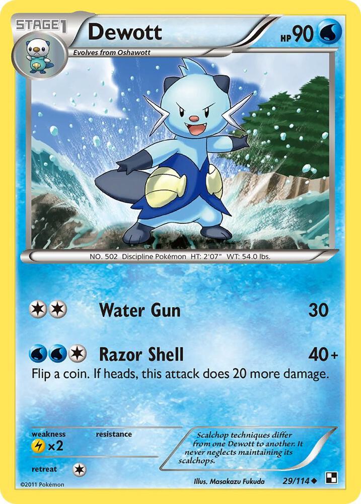 Dewott 29/114 (Black and White)  | Good Games Adelaide SA
