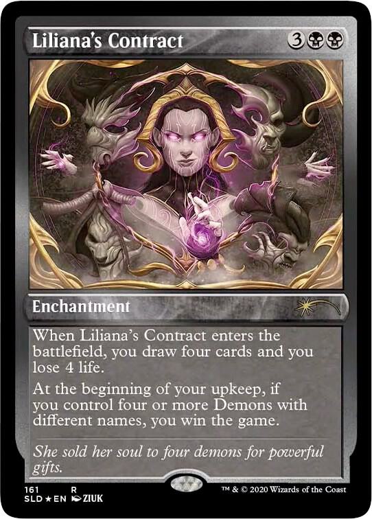 Lilianas Contract 161 Foil Etched 161 (Secret Lair Drop Series)  - Foil | Good Games Adelaide SA