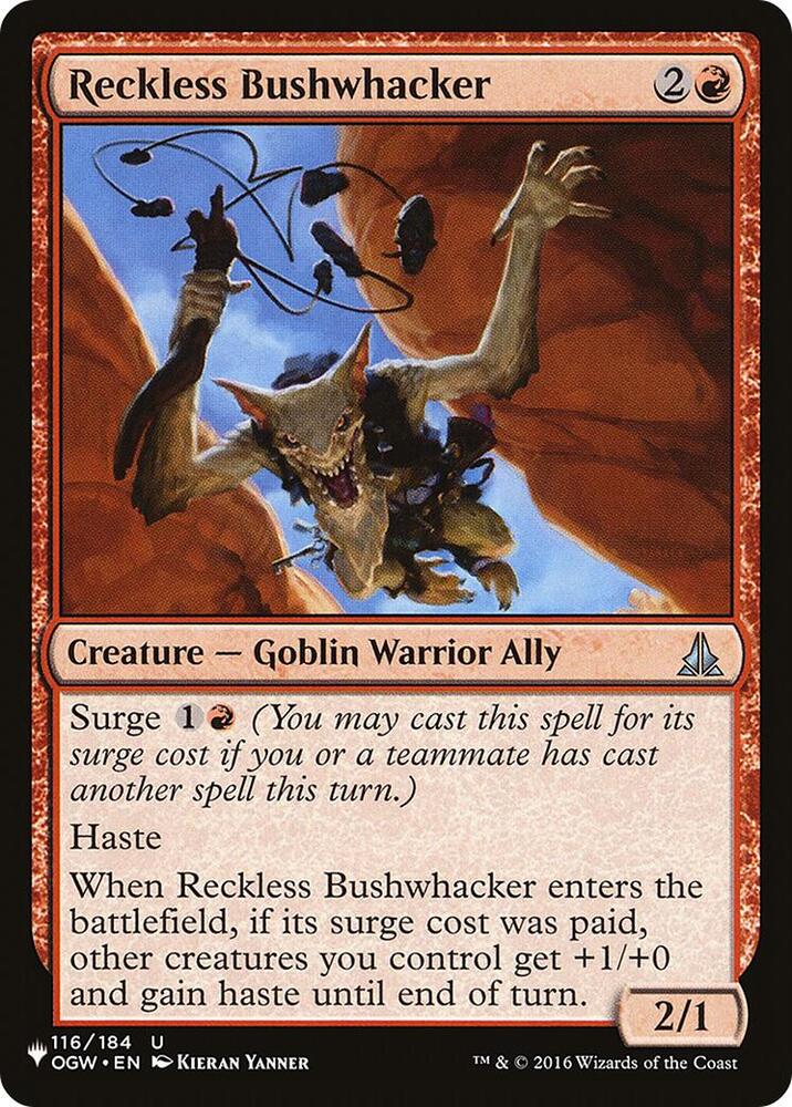 Reckless Bushwhacker 116/184 (The List Reprints)  | Good Games Adelaide SA
