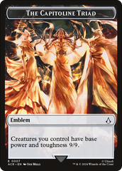 Assassin // Emblem - The Capitoline Triad Double-Sided Token [Assassin's Creed Tokens] | Good Games Adelaide SA