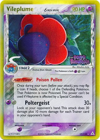 Vileplume (17/110) (Delta Species) (Stamped) [EX: Holon Phantoms] | Good Games Adelaide SA