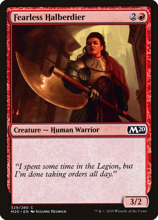 Fearless Halberdier [Core Set 2020] | Good Games Adelaide SA