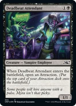 Deadbeat Attendant Galaxy Foil 355 (Unfinity)  - Foil | Good Games Adelaide SA