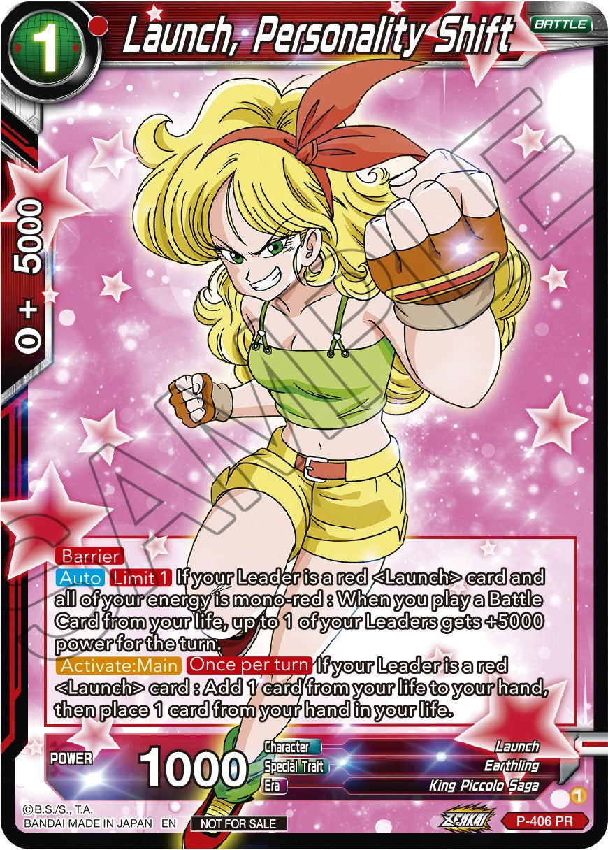 Launch, Personality Shift (Zenkai Series Tournament Pack Vol.1) (P-406) [Tournament Promotion Cards] | Good Games Adelaide SA