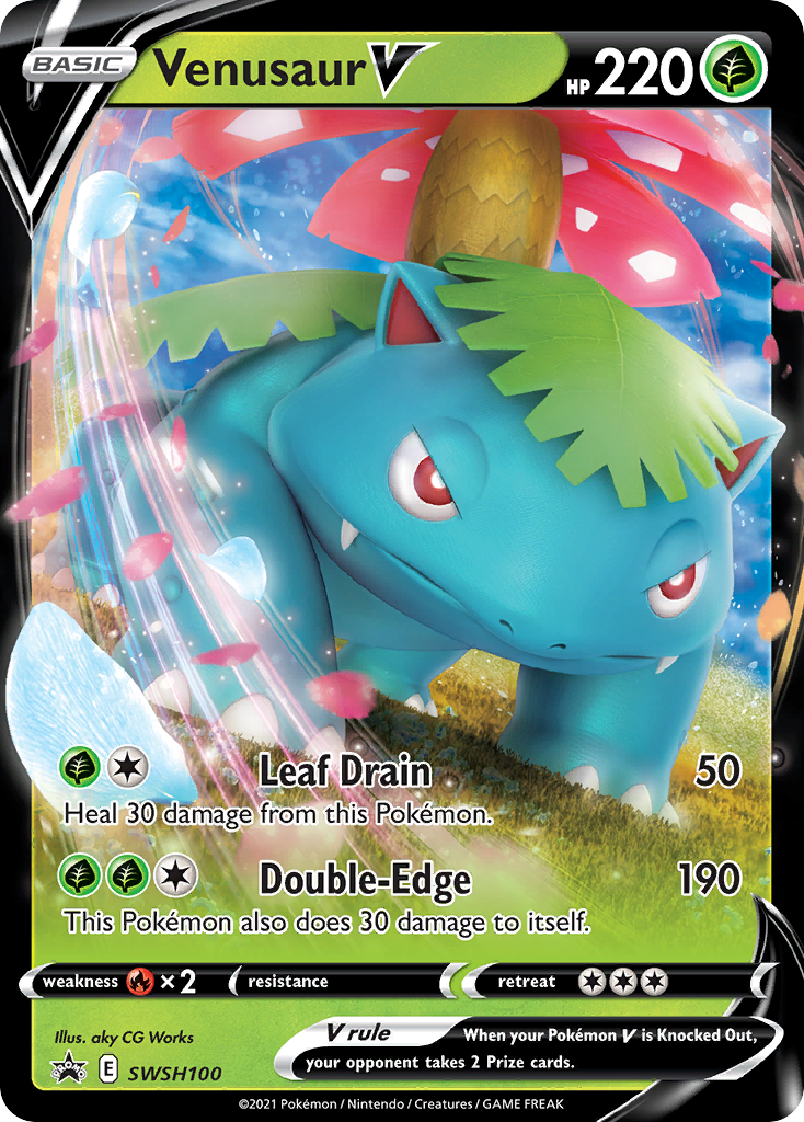 Venusaur V (SWSH100) [Sword & Shield: Black Star Promos] | Good Games Adelaide SA