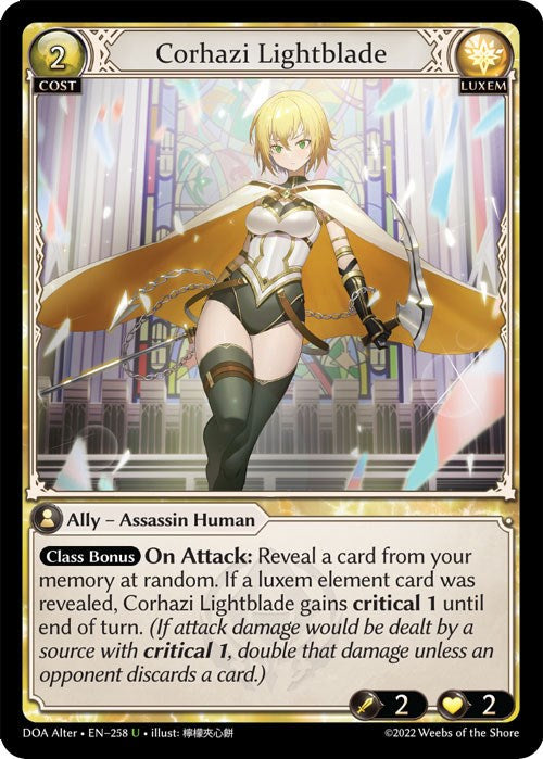 Corhazi Lightblade (258) [Dawn of Ashes: Alter Edition] | Good Games Adelaide SA