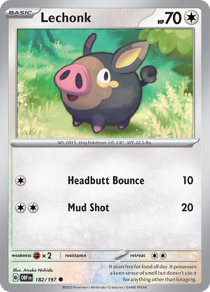 Lechonk (182/197) [Scarlet & Violet: Obsidian Flames] | Good Games Adelaide SA