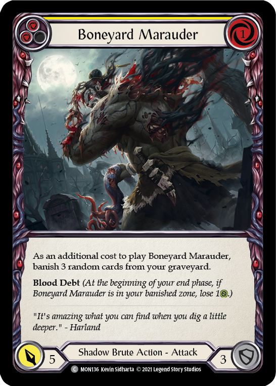 Boneyard Marauder (Yellow) [MON136] 1st Edition Normal | Good Games Adelaide SA