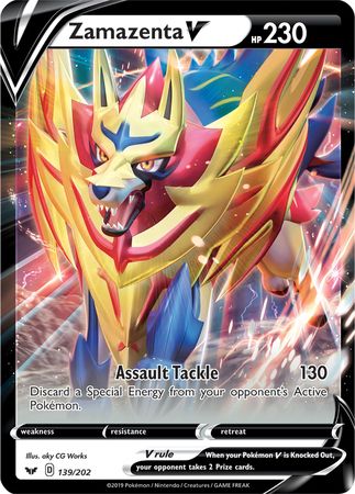 Zamazenta V (139/202) (Jumbo Card) [Sword & Shield: Base Set] | Good Games Adelaide SA