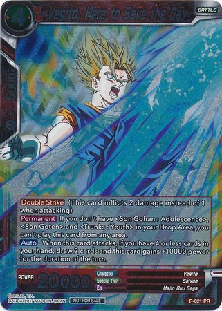 Vegito, Here to Save the Day (P-021) [Promotion Cards] | Good Games Adelaide SA