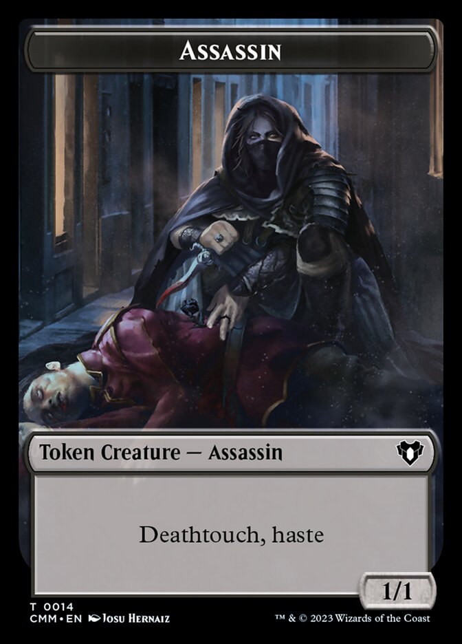 Treasure // Assassin Double-Sided Token [Commander Masters Tokens] | Good Games Adelaide SA