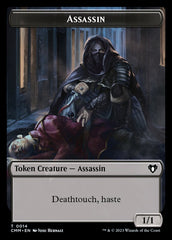 Treasure // Assassin Double-Sided Token [Commander Masters Tokens] | Good Games Adelaide SA