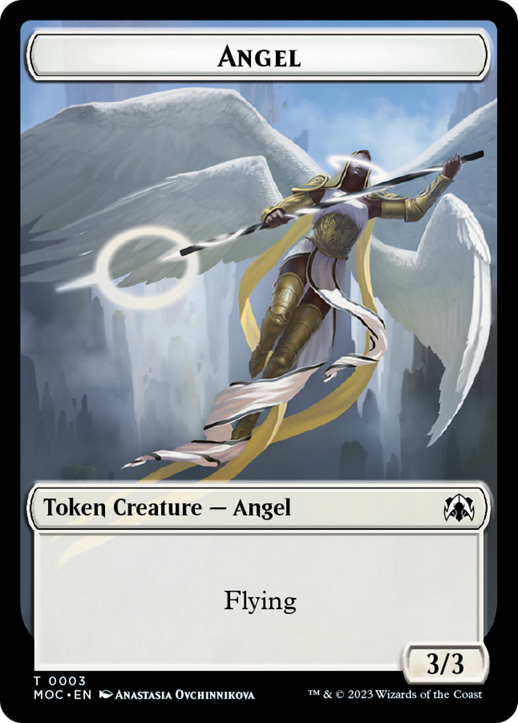 Angel (3) // Demon Double-Sided Token [March of the Machine Commander Tokens] | Good Games Adelaide SA