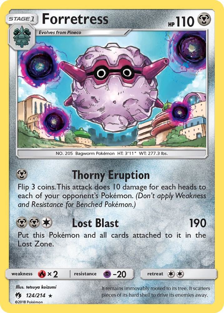 Forretress 124/214 (SM - Lost Thunder)  | Good Games Adelaide SA