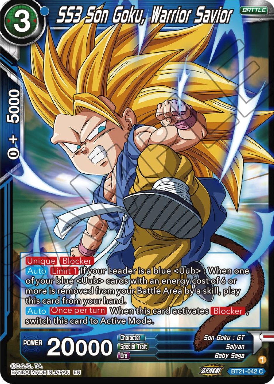 SS3 Son Goku, Warrior Savior (BT21-042) [ZENKAI Series: Set 04] | Good Games Adelaide SA