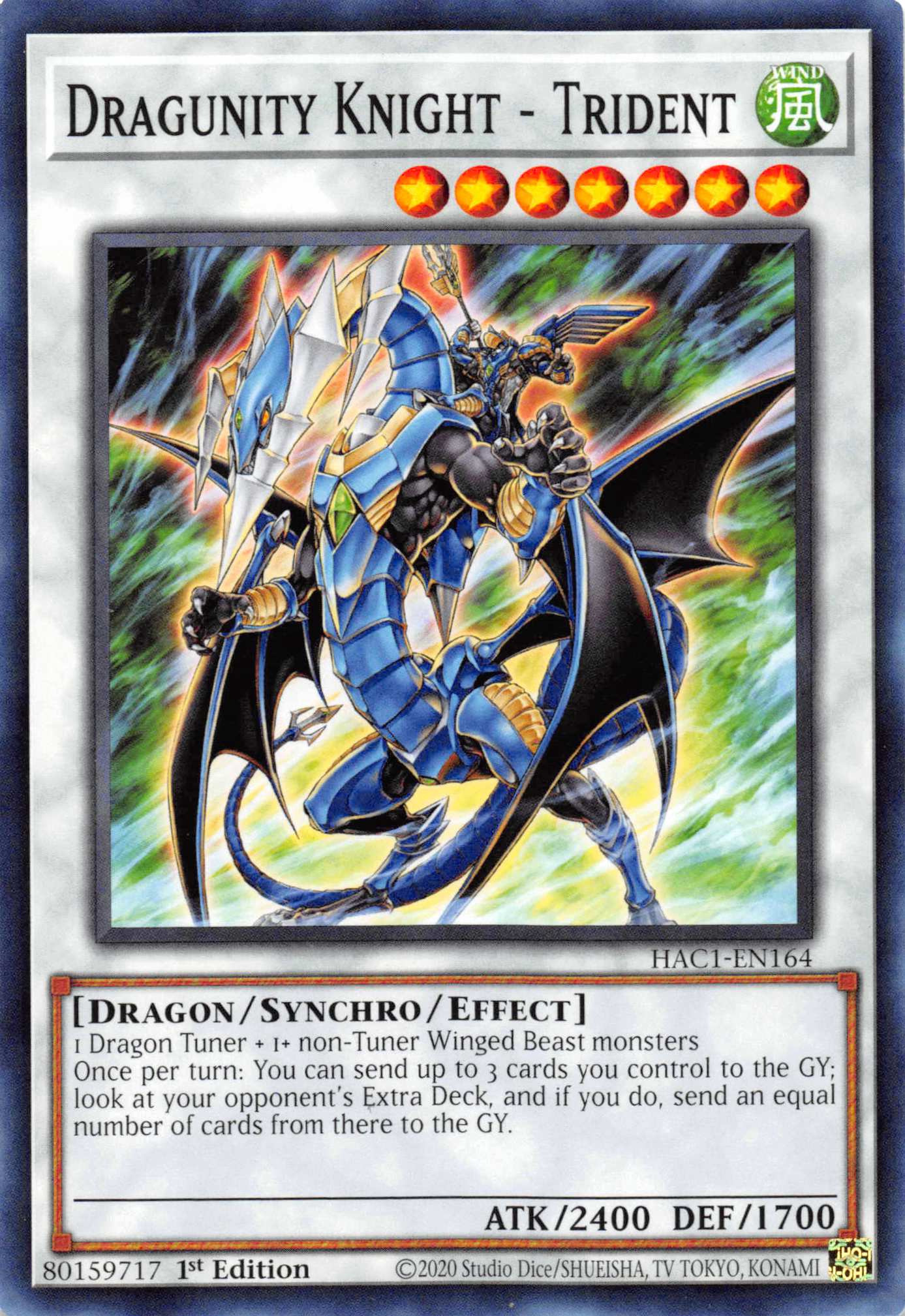 Dragunity Knight - Trident [HAC1-EN164] Common | Good Games Adelaide SA