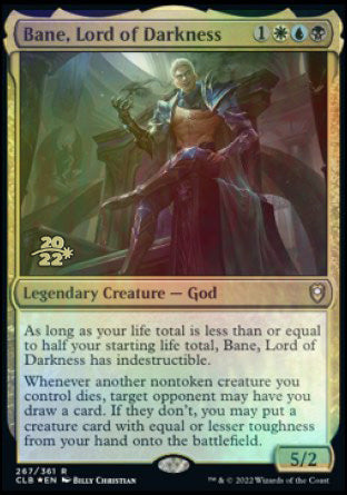 Bane, Lord of Darkness [Commander Legends: Battle for Baldur's Gate Prerelease Promos] | Good Games Adelaide SA