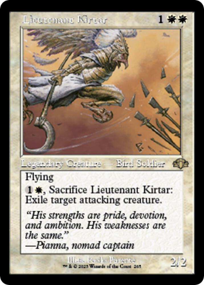 Lieutenant Kirtar Retro Frame 265 (Dominaria Remastered)  | Good Games Adelaide SA