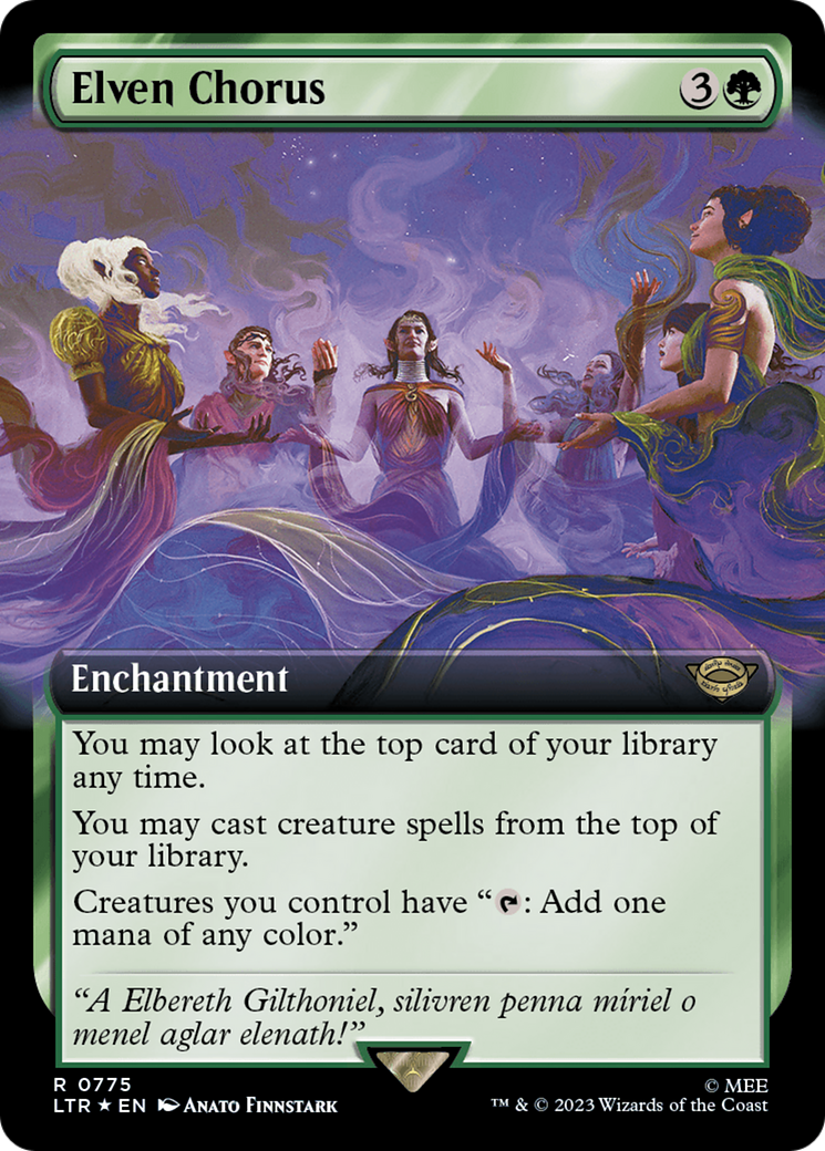 Elven Chorus (Extended Art) (Surge Foil) [The Lord of the Rings: Tales of Middle-Earth] | Good Games Adelaide SA