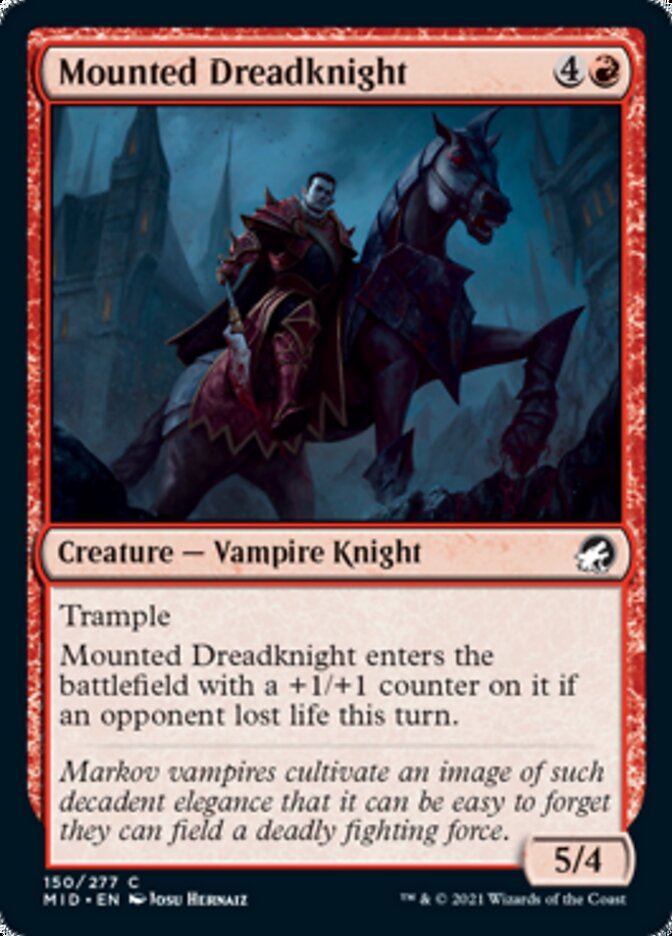 Mounted Dreadknight [Innistrad: Midnight Hunt] | Good Games Adelaide SA