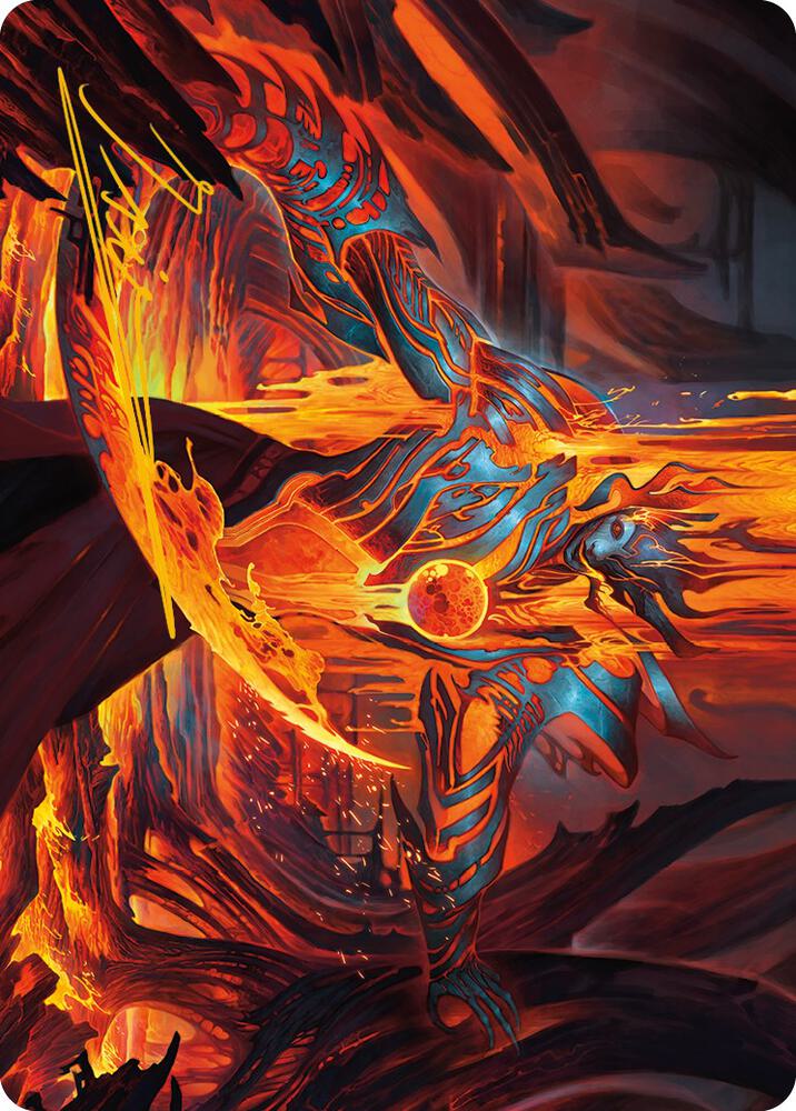 Free From Flesh Art Card Gold Stamped Signature 27 (Art Series: Phyrexia: All Will Be One)  | Good Games Adelaide SA