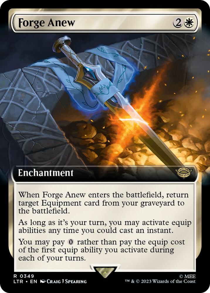Forge Anew 349 (Universes Beyond: The Lord of the Rings: Tales of Middle-earth)  - Extended Art Foil | Good Games Adelaide SA