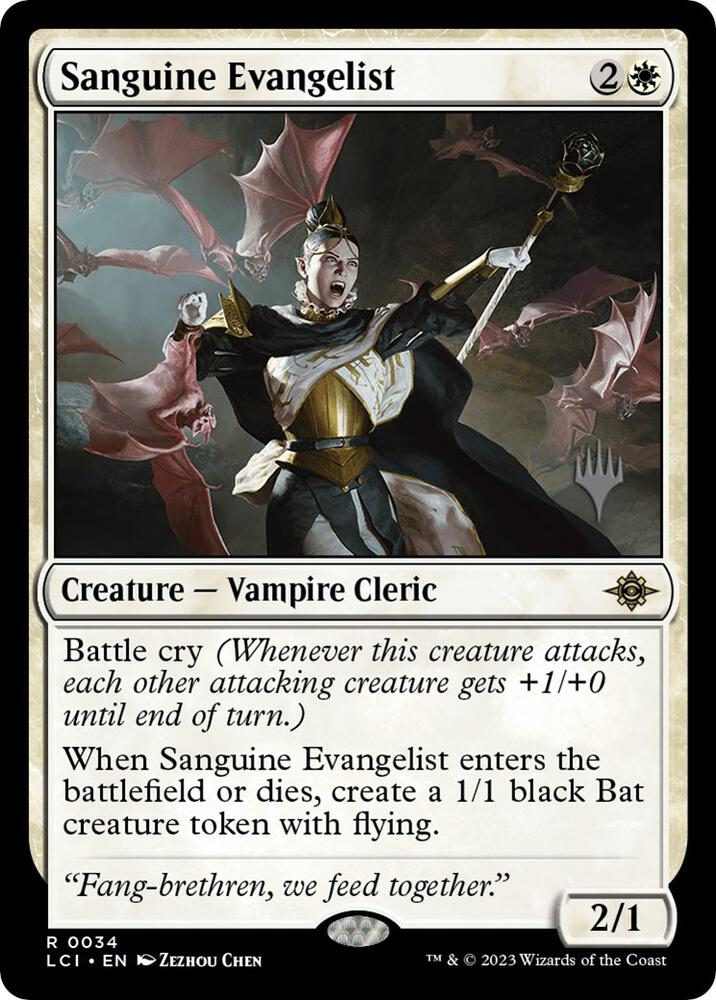 Sanguine Evangelist 34 (Promo Pack: The Lost Caverns of Ixalan)  - Foil | Good Games Adelaide SA
