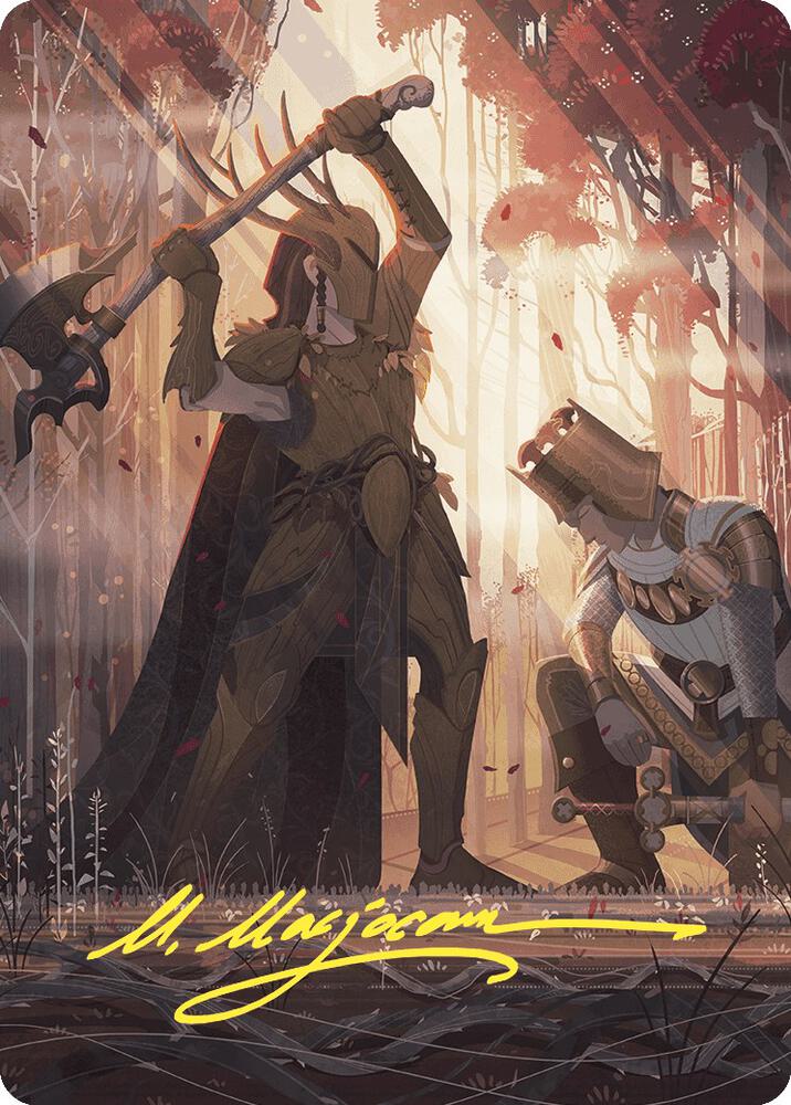 Karmic Justice Art Card Gold Stamped Signature 62 (Art Series: Wilds of Eldraine)  | Good Games Adelaide SA