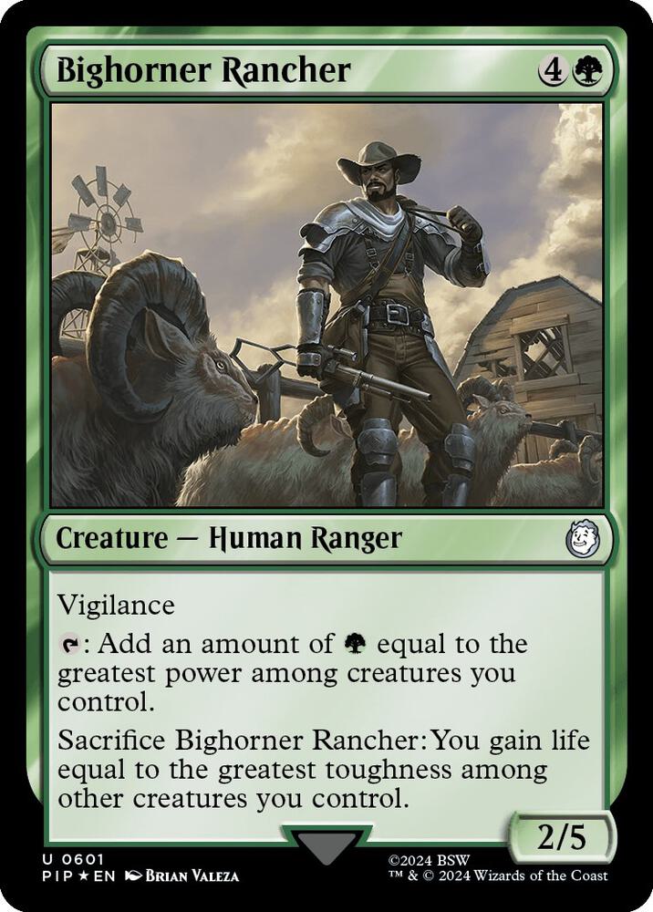 Bighorner Rancher Surge Foil 601 (Universes Beyond: Fallout)  - Foil | Good Games Adelaide SA