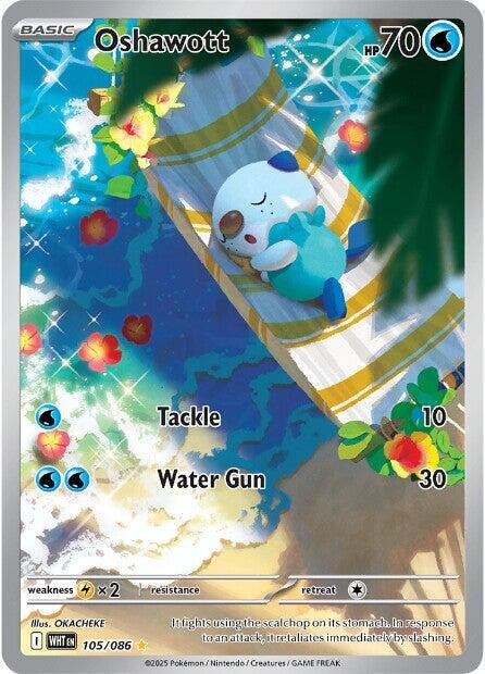 Oshawott 105/086 105/086 (SV: White Flare)  - Holofoil | Good Games Adelaide SA