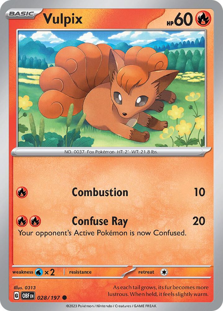 Vulpix 028/197 (SV03: Obsidian Flames)  | Good Games Adelaide SA