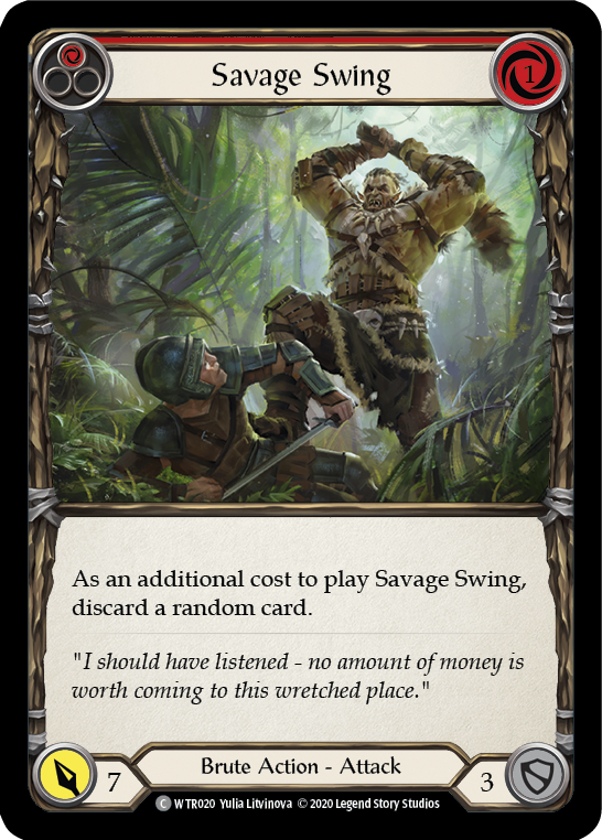 Savage Swing (Red) [U-WTR020] Unlimited Rainbow Foil | Good Games Adelaide SA