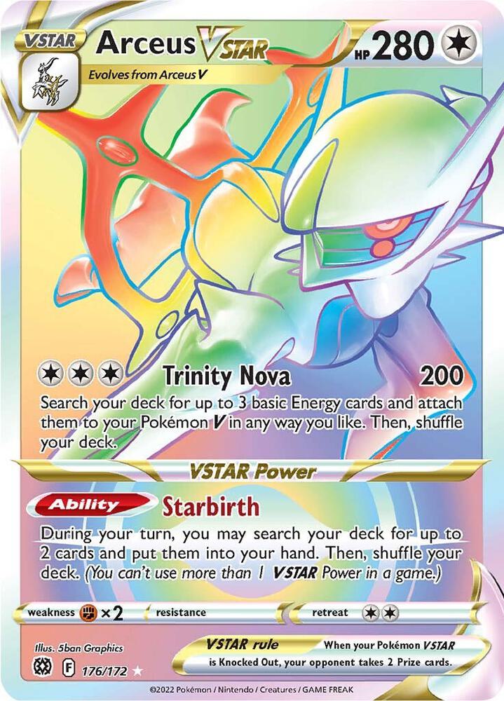 Arceus VSTAR Secret 176/172 (SWSH09: Brilliant Stars)  - Holofoil | Good Games Adelaide SA