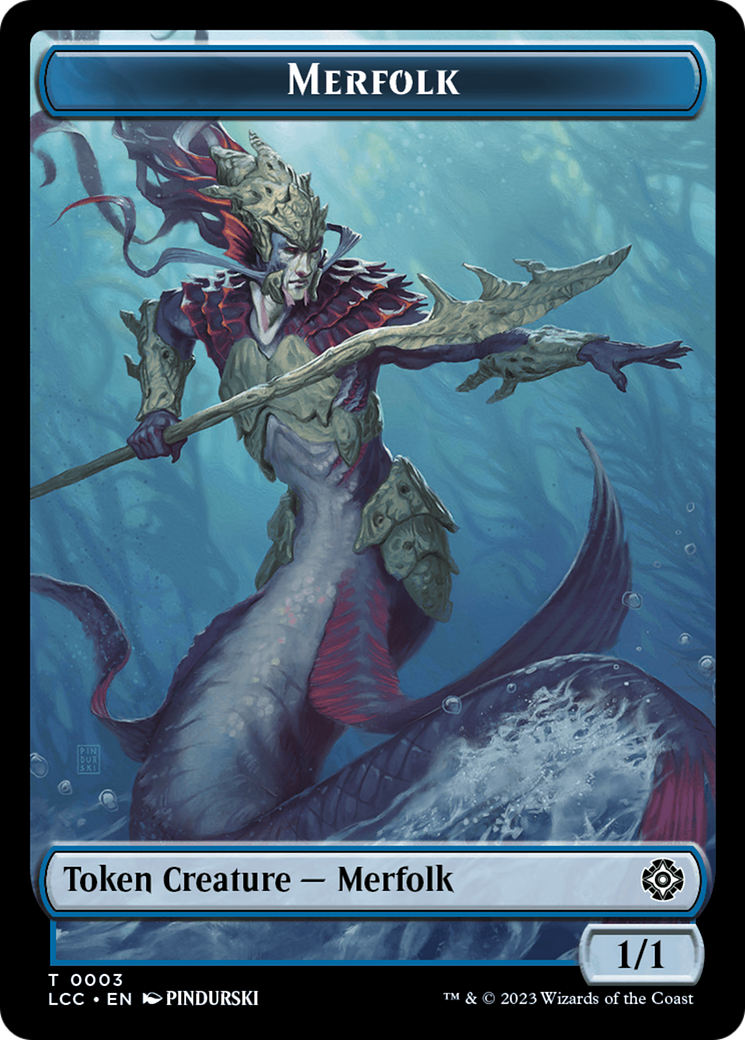 Beast // Merfolk (0003) Double-Sided Token [The Lost Caverns of Ixalan Commander Tokens] | Good Games Adelaide SA