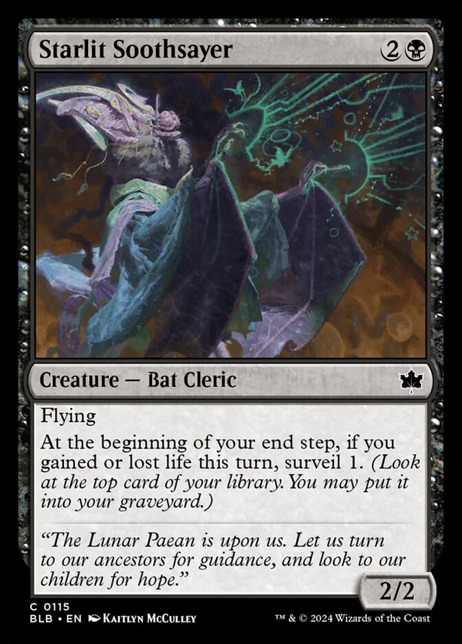 Starlit Soothsayer 115 (Bloomburrow)  - Foil | Good Games Adelaide SA