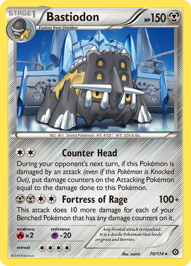 Bastiodon (70/114) [XY: Steam Siege] | Good Games Adelaide SA