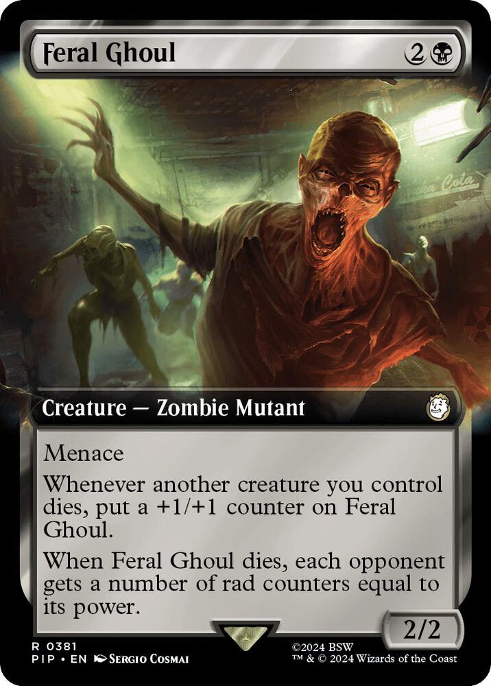 Feral Ghoul Extended Art 381 (Universes Beyond: Fallout)  | Good Games Adelaide SA