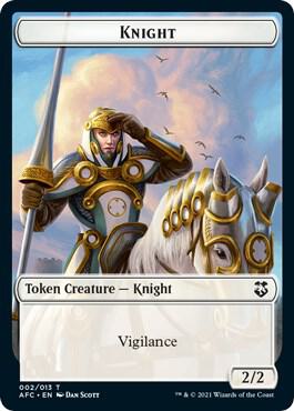 Knight Saproling Double Sided Token 2 // 8 (Commander: Adventures in the Forgotten Realms)  | Good Games Adelaide SA