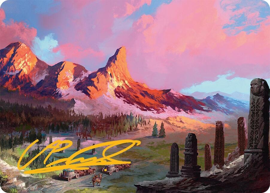 Rugged Highlands Art Card 29 54 Gold Stamped Signature 29 (Art Series: Tarkir: Dragonstorm)  | Good Games Adelaide SA