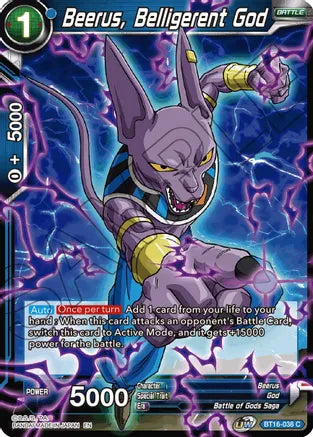 Beerus, Belligerent God [BT16-038] | Good Games Adelaide SA