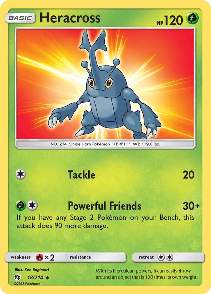 Heracross 18/214 (SM - Lost Thunder)  | Good Games Adelaide SA