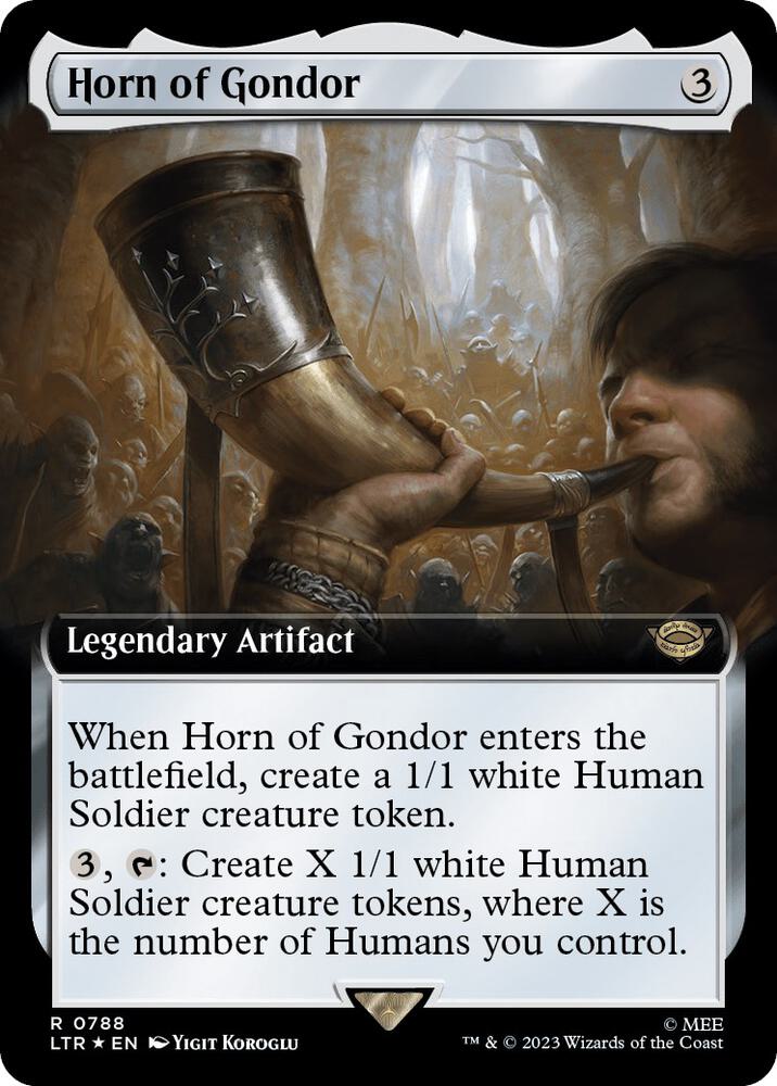 Horn of Gondor 788 (Universes Beyond: The Lord of the Rings: Tales of Middle-earth)  - Extended Art Surge Foil | Good Games Adelaide SA